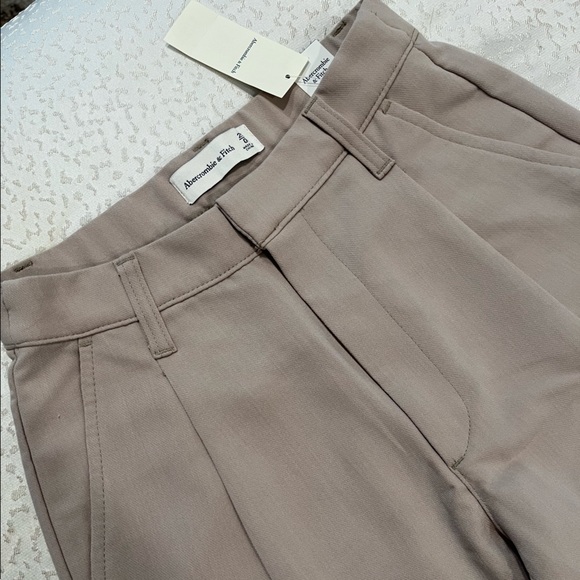 NWT❗️A&F Light Brown Tailored Wide Leg Pant - Picture 4 of 5